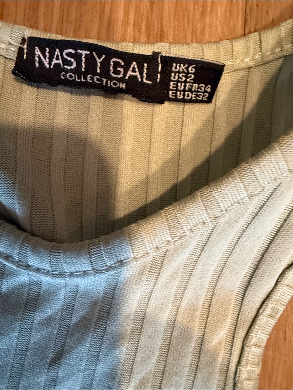 Ribbed Wide-Leg Pants and Top set in Light Sage - Picture 4 of 5